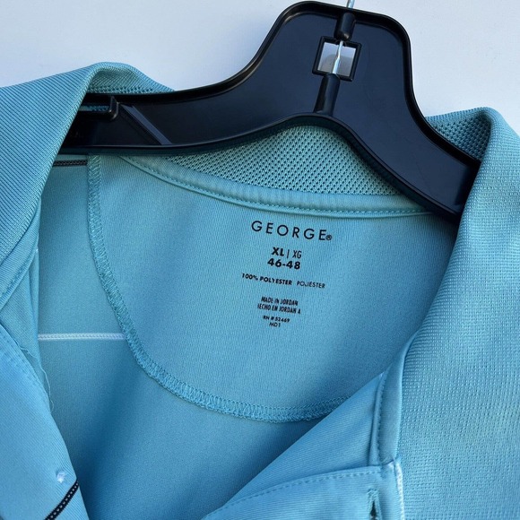 Lot of 3 George Polo Shirt Gray Golf Short Sleeve Red Blue White Striped XL - Picture 6 of 12